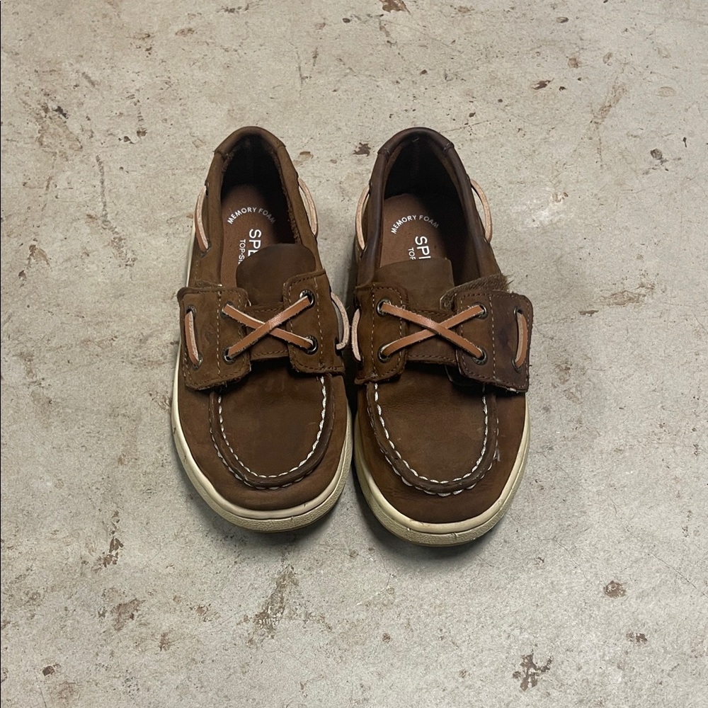 Sperry Brown Boat Shoes with Cream Soles